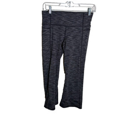 Athleta Leggings Women's Small Gray Heather Pull On Capri Cropped Active