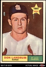 1961 Topps #338 Don Landrum Cardinals 7 - NM