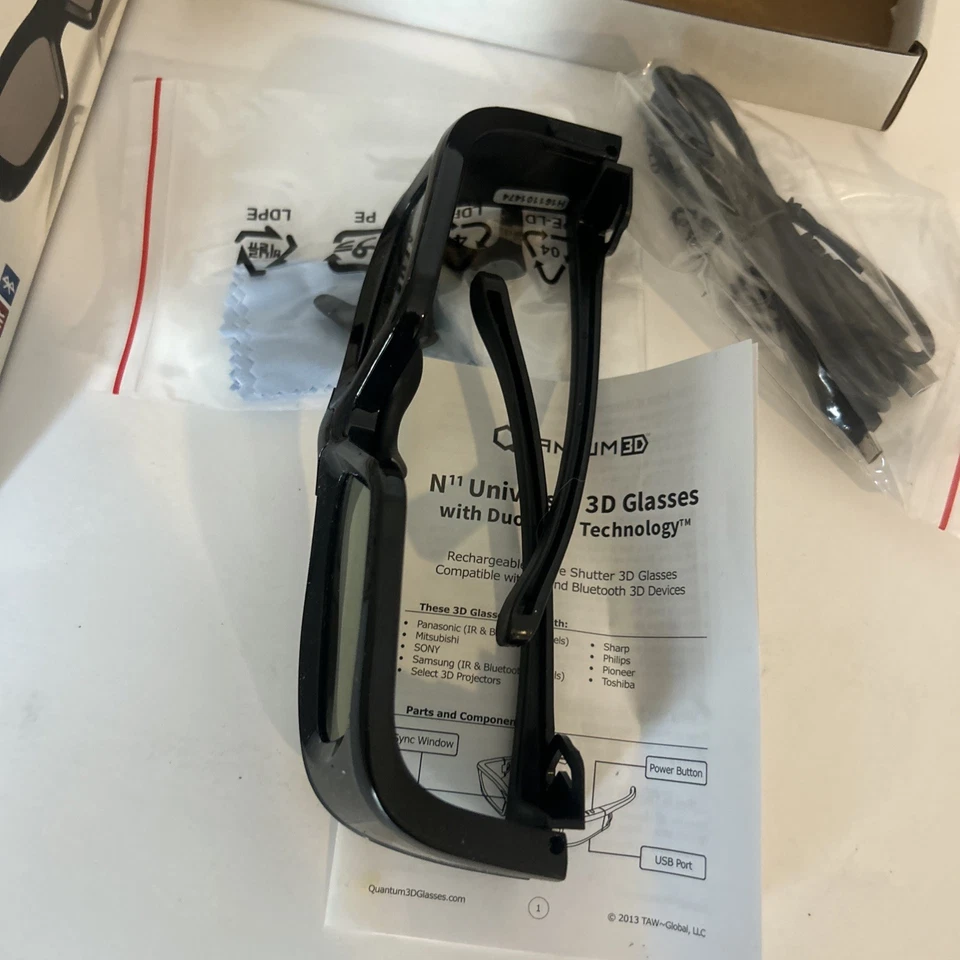 Quantum 3D N11 Gafas 3D Universales Infrarrojo Compatible con Bluetooth Foto 4 de 4