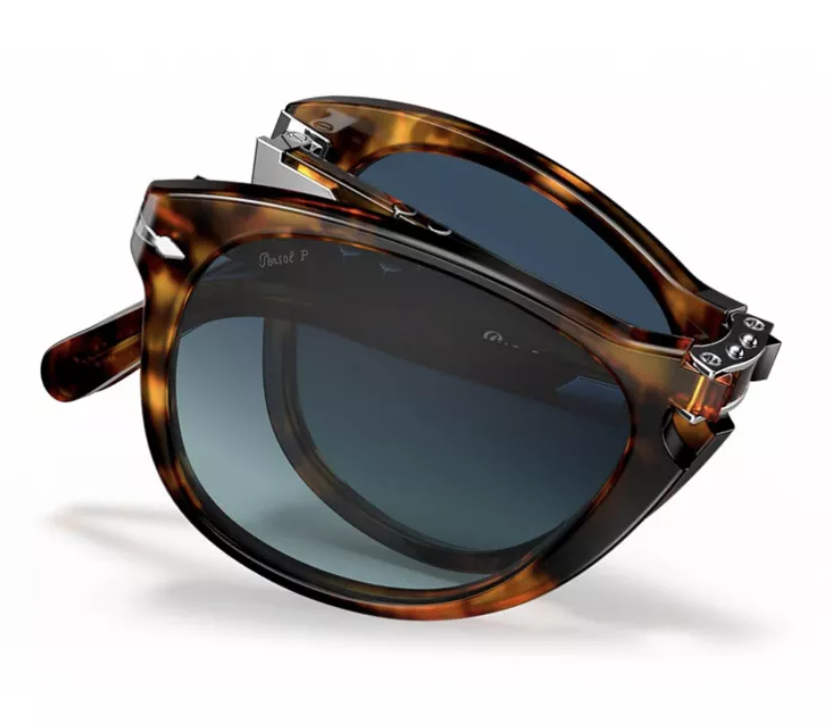 Persol PO0714 Men's Sunglasses 96/S3 Light Havana/Polarized Blue