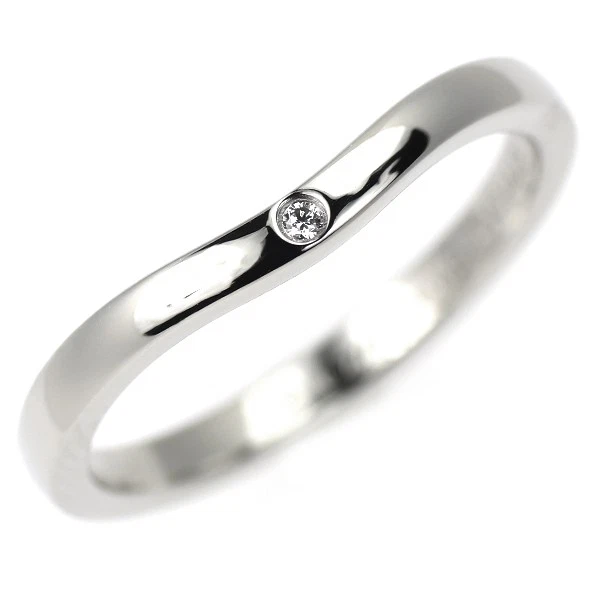 Cartier Pt950 Diamond Ring Ballerina Curve D3p 49 - Auth free shipping from Japa