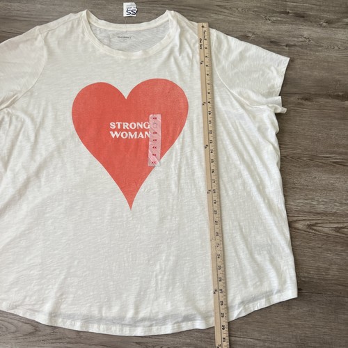 Old Navy Strong Woman Graphic T Shirt Womens 4X White New - Picture 4 of 10