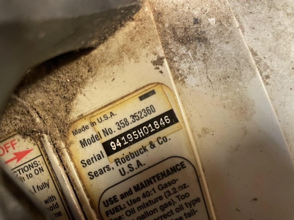 Vintage CRAFTSMAN 2.0 Chainsaw Unit For Parts Or Repair - Image 3 of 4