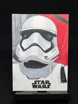 Topps Star Wars Saga Sketch - First Order Stormtrooper by George Joseph - Image 1 of 2