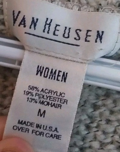 Vintage Van Heusen Sweater Women's Size Medium Acrylic Mohair Knit Made in USA - Picture 5 of 9