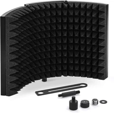 Microphone Isolation Shield, Studio Mic Sound Absorbing Foam Reflector for Any C