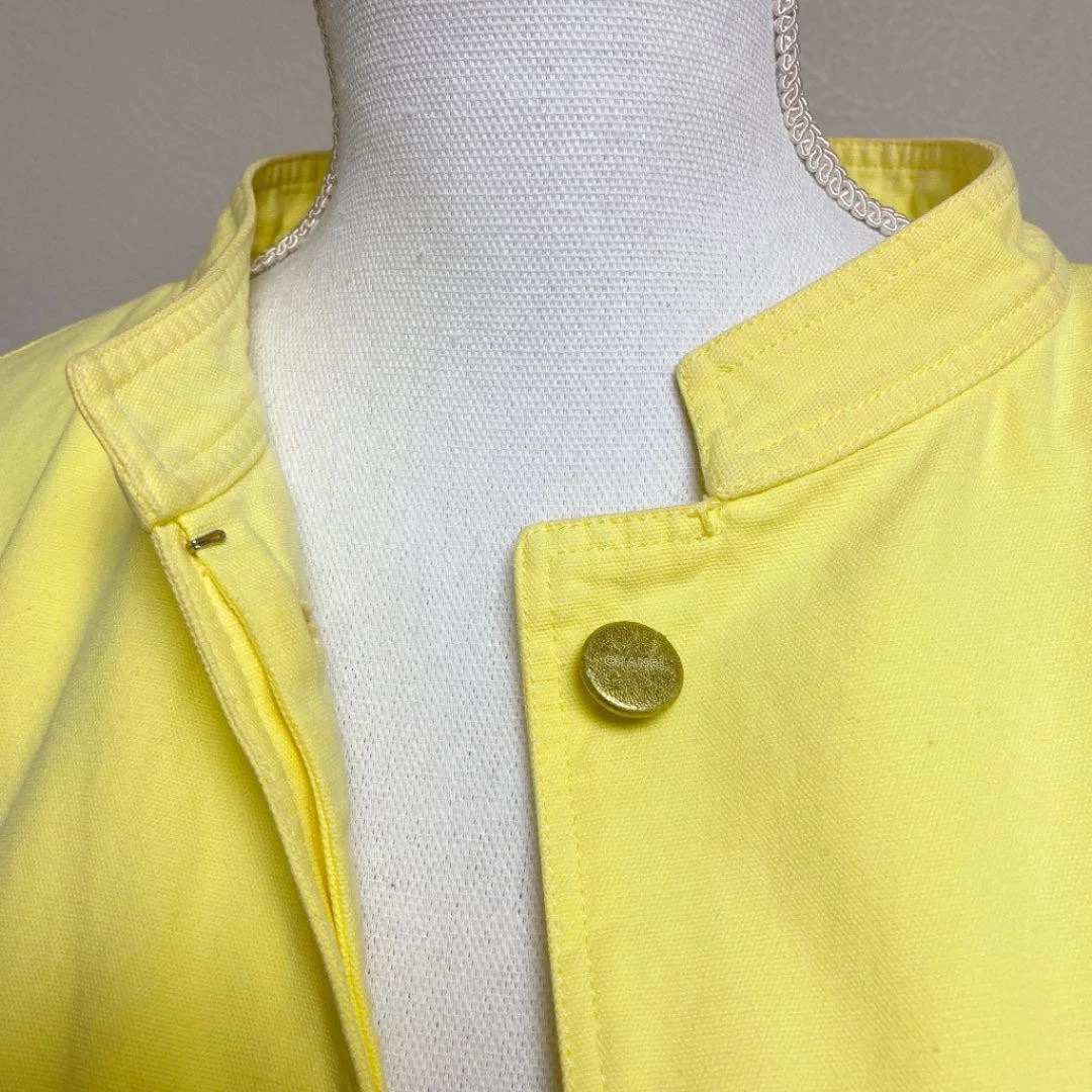 Giacca Cappotto CHANEL Giallo Limone 44
