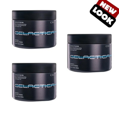 GELACTICA HAIR GEL 16OZ (PACK OF 3) STRONG HOLD WATER BASE 