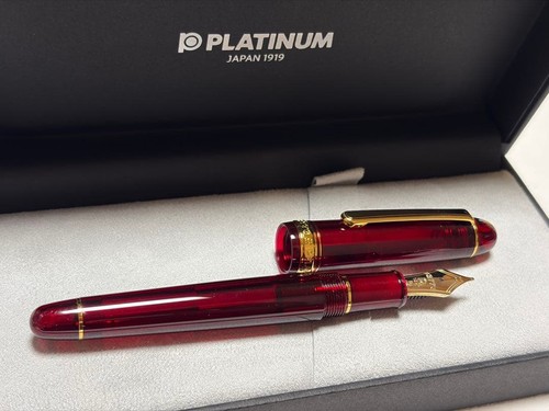 Platinum #3776 Century Burgundy Fountain Pen 14K B Nib