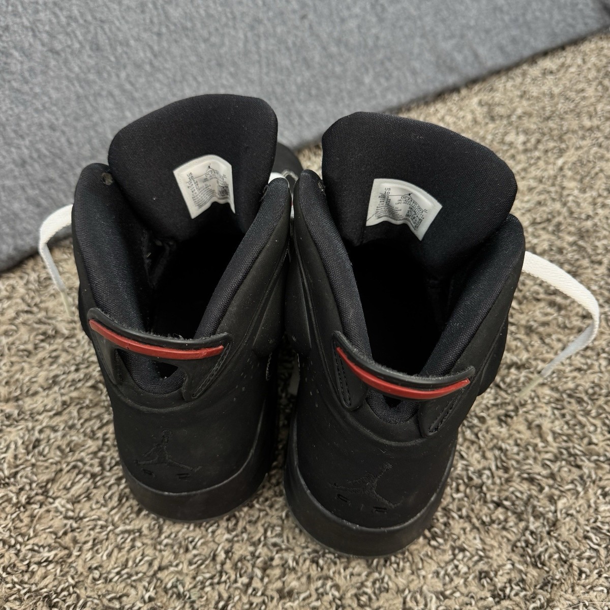 Nike Air Jordan 6-17-23 Mid Top Lace Up Black Red Mens 10