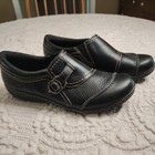 Clarks Ashland Indigo Black Leather Clogs Slip On Loafers Women's Size 8M Comfy — photo 2