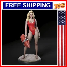 1/24 Scale DieCast Resin Figure Model Kit Beautiful Woman Beach Lifeguard Hob...