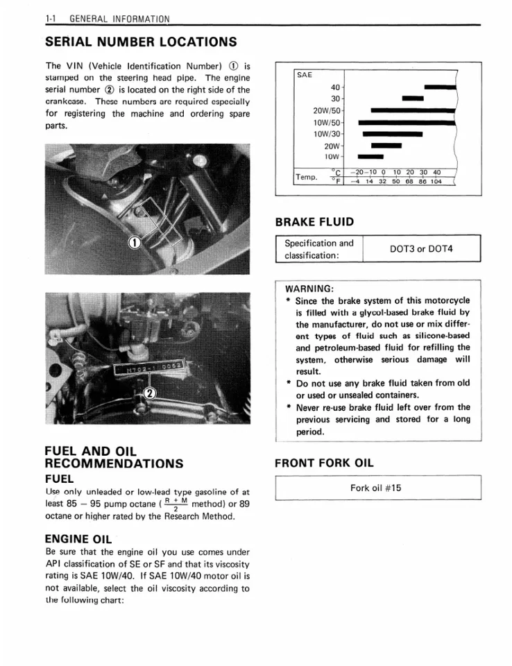 Suzuki GSX550 1984-1986 manual de servicio Foto 3 de 4