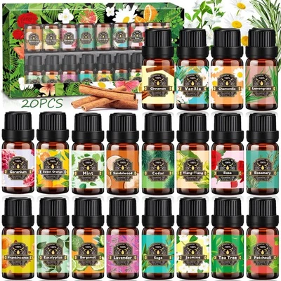 Ätherische Öle Set 20 x 10 ml Ätherische Öle für Diffuser Aroma Diffuser Öl R...