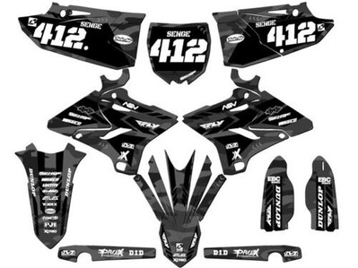 2008-2014 Für Polisport Restyle YZ 125 Apache Grau Senge Grafiken Set Compat