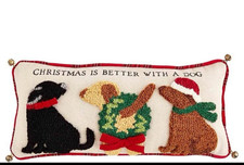 Mud Pie Christmas Is Better With A Dog Pillow NWT MSRP 49