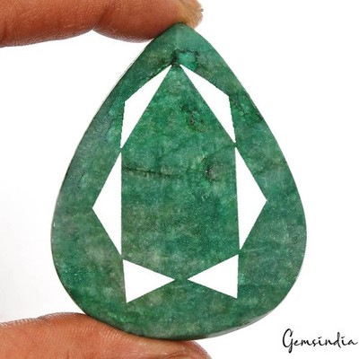 Certified 260 Cts Natural Brazilian Green Emerald Pear Cut Earth Mined Loose Gem