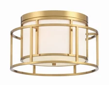 Crystorama Lighting Group 9590 Hulton 2 Light 15"W Flush Mount - Gold