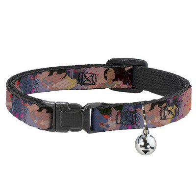 Cat Collar Breakaway with Bell Pocahontas & John Smith Scenes NARROW (US IMPORT)