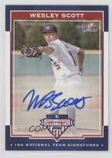2017 Panini USA Baseball Stars & Stripes 54/199 Wesley Scott #16 Auto 1e5