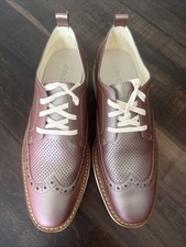 Cole Haan Womens Zerogrand Wingtip Oxfords Platform Iridescent Rose Gold 8B