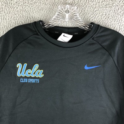 Nike UCLA Bruins Club Sports Sweatshirt Womens Medium Black Therma-Fit