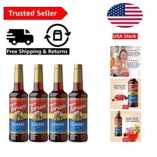 Artisan Cherry Syrup, 25.4 Ounces (4-Pack) - Perfect for Drinks & Desserts