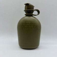 Military Grade 1 Quart Canteen OD Green Hard Plastic Alice Cap Army Field Gear