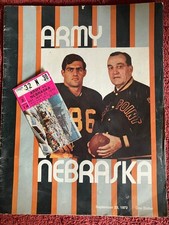 1972 Army vs. Nebraska game program and tkt. stub. Johnny Rodgers, Rich Glover