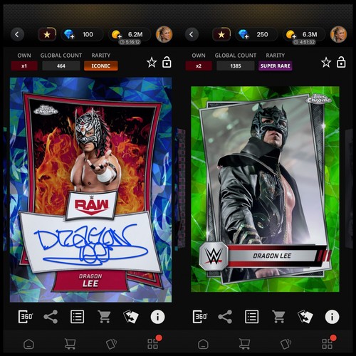 WWE Topps SLAM *DIGITAL* - Chrome Bundle - Dragon Lee