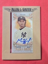 2021 Topps Allen and Ginter Framed Mini Autographs #FMAMY Miguel Yajure, cd1