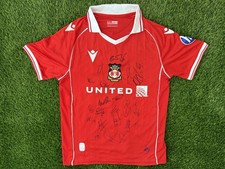 GENUINE WREXHAM A.F.C SIGNED 25/26 SHIRT FT MOORE, COADY, EXACT PROOF SHOWN (C)
