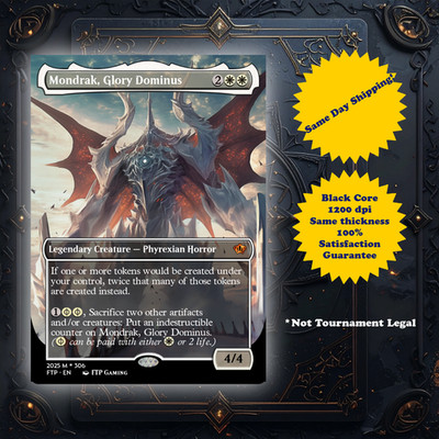 Mondrak Glory Dominus - High Quality Custom Art Playtest card for MTG - EDH