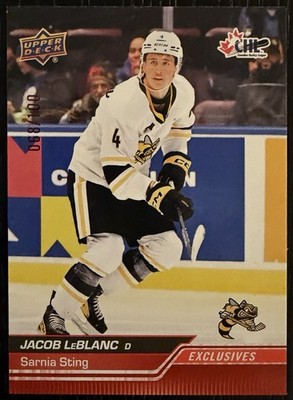 Jacob LeBlanc Rookie 2023-24 Upper Deck CHL #161 Exclusives /100 (RC)