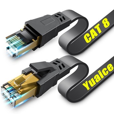 Cat 8 Ethernet Cable, Available 3Ft 6Ft 10Ft 15Ft 20Ft 30Ft CAT8-3FT, Black 