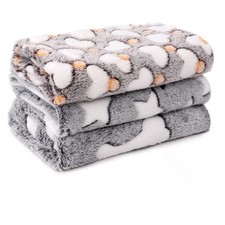 3 Pack Cat and Dog Blanket Soft Warm Fleece Flannel Pet Blanket, Great Pet ...