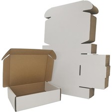 Rnisda 50 Pack 7x6x2'' Small Shipping Boxes, White 7x6x2'', 50 pack 