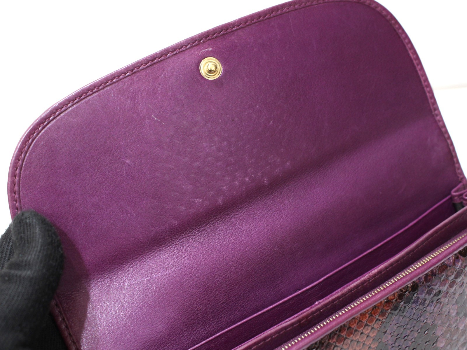 Gucci 245739 Python G Double G Continental Wallet… - image 12