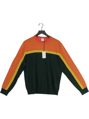 Paul Smith Herren Pullover XL Multi Wolle mit Seide Pulli Neu Mit Etikett