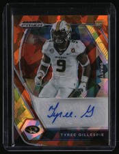 2021 Panini Prizm Draft Picks #DPA-TGI Tyree Gillespie Autographs Gold Ice