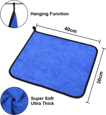 Mikrofaser Reinigungstücher 4er Pack, zweilagig super saugfähig 40X30 CM