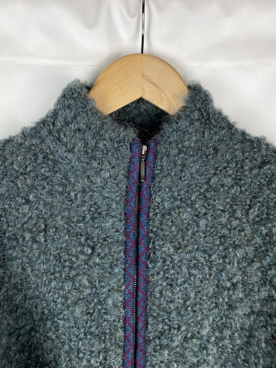 Veste Zippée Gudrun Sjöden En Laine Et Mohair Turquoise - Taille M, Occasion Très Bon état