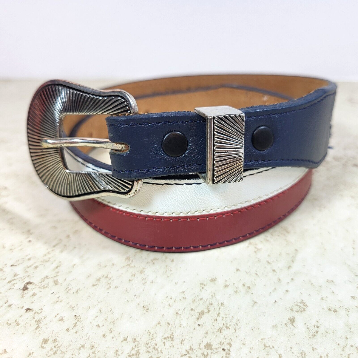 Ceinture Cuir Rouge Nocona Belt Co - Taille 28 - Fille - Excellent État