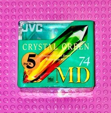 MD  VICTOR/JVC MD 74 CRYSTAL GREEN 5 PACK BLANK MINI DISCS  5  SEALED 