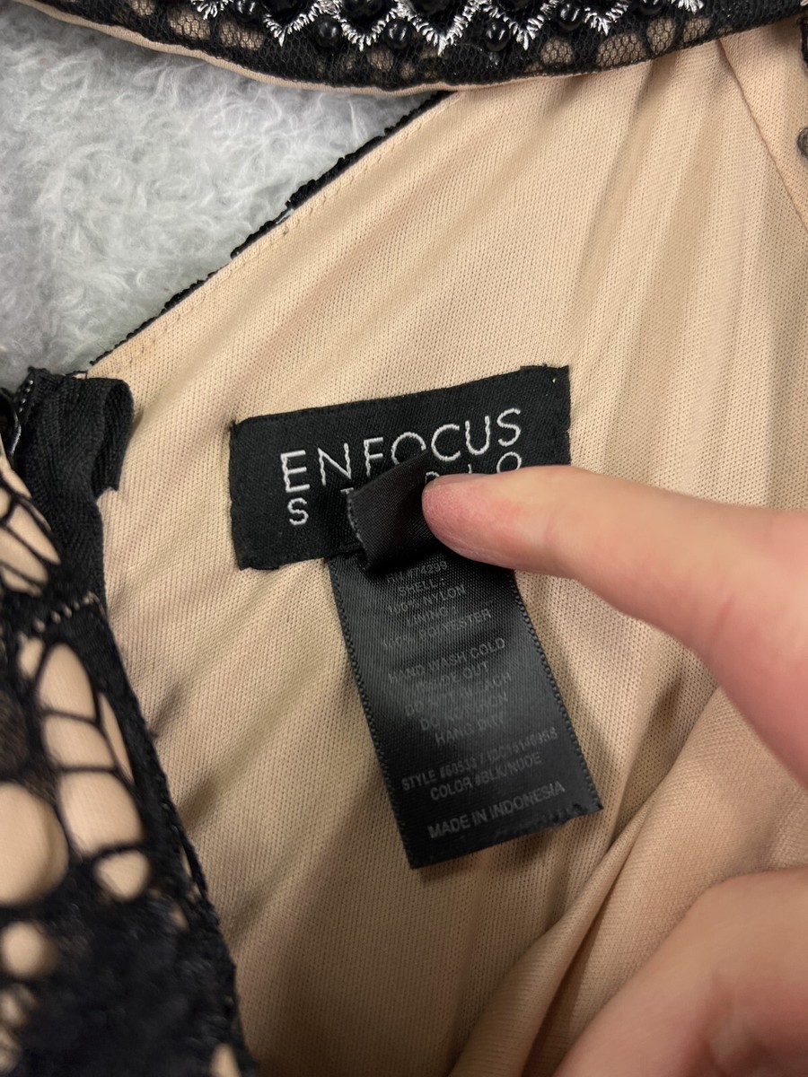 Enfocus Studio Dress Womens 6 Black Lace Sleeveless Polyester Nylon Elegant Wear | eBay Enfocus Studio Dress Womens 6 Black Lace Sleeveless Polyester Nylon Elegant Wear | eBay