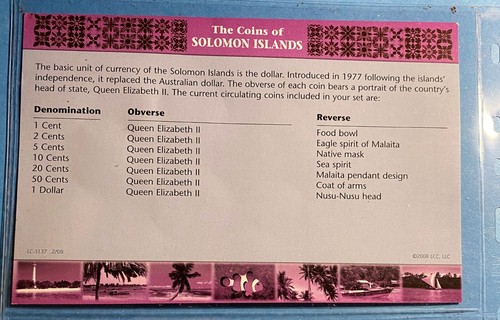 Juego de monedas Littleton World -ISLAS SALOMÓN- Juego de 7 monedas, sin circular~ con funda - Imagen 4 de 5