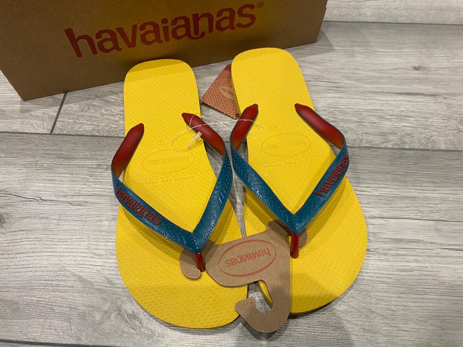 PANTOFOLA D’ORO Infradito unisex Havaianas Top Mix giallo oro taglia 41 42 NUOVO