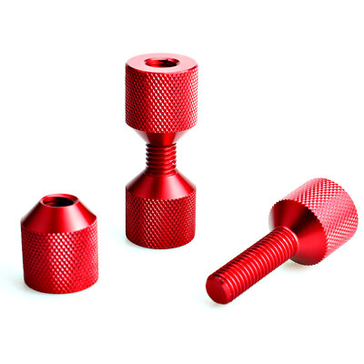 1-1/8'' Two Hole Pins Set 6061 Aluminum 2 Hole Flange Alignment Pin Red