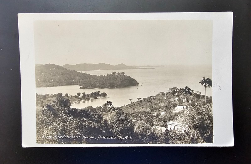 Grenada Postcard Panoramic View from Government House Landscape Caribbean B.W.I.