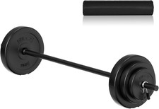 Barbell Weight Set, 43Lbs Barbell Set Adjustable Olympic Weights, 6 Plates, 57.5